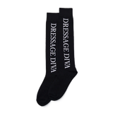 The Dressage Diva - Black Equestrian Socks