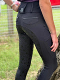 The Dressage Diva Black tights the “Chloe”
