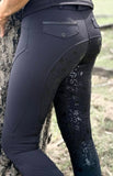 The Dressage Diva Black tights the “Chloe”