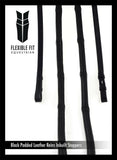 Flexible Fit Padded Leather 5/8 Billets Black Reins