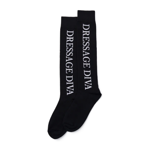 The Dressage Diva - Black Equestrian Socks