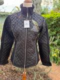The Dressage Diva Quilted winter jacket with side pockets