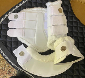 The Dressage Diva White synthetic boots