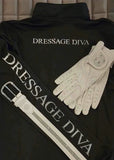 THE DRESSAGE DIVA Black Long Sleeve base layer with mesh equestrian shirt