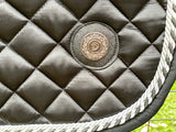 The Dressage Diva Black Satin Saddle Pad