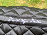 The Dressage Diva Black Satin Saddle Pad