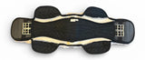 The Dressage Diva Anatomical girth with removable WHITE sheepskin cover