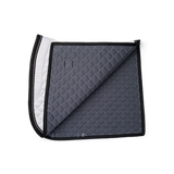 THE DRESSAGE DIVA Competition Saddle Pads with Black satin trim and single row of crystals