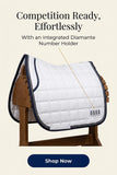 The Dressage Diva Competition Saddle Pad with numbers