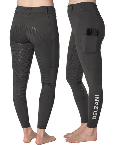 Delzani Capri Pull on Horse-Riding Breeches - Black