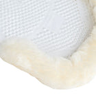 Delzani Gel Anti-slip Saddle Half Pad Clear - with Merino Cream Wool