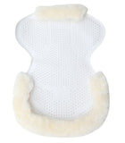 Delzani Gel Anti-slip Saddle Half Pad Clear - with Merino Cream Wool