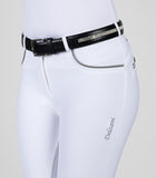Delzani Ladies Leather Diamante Black Horse-Riding Belt
