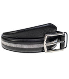 Delzani Ladies Leather Diamante Black Horse-Riding Belt