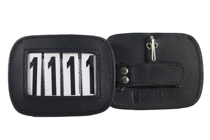Flexible Fit LEATHER BRIDLE NUMBER HOLDERS -BLACK
