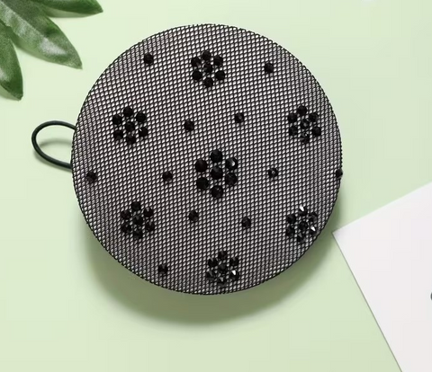 MFE Invisible Hair Bun Net with elastic pull. Black, White, Beige!