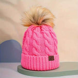 MFE cc Trendy Solid Color Beanies with POM