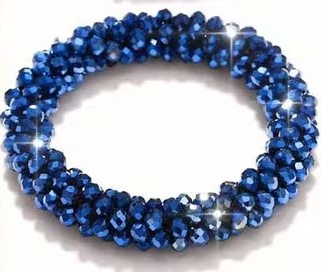 MFE Rhinestone Hair Tie Elastic - Match with MFE Hair Nets