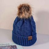 MFE cc Trendy Solid Color Beanies with POM