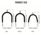 MFE 2pcs Spur Set with Black Rubber-Coated to protect the Boot.